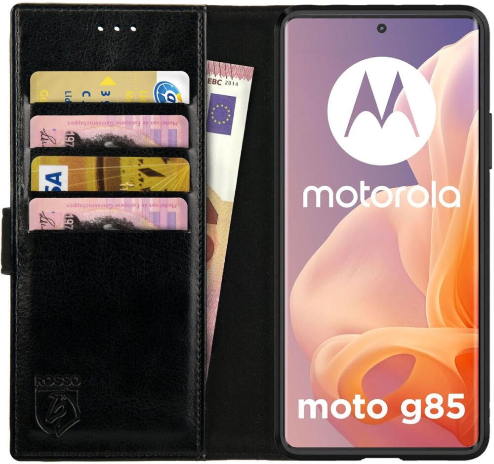 Θήκη Motorola Moto G85 Rosso Element PU Πορτοφόλι Black