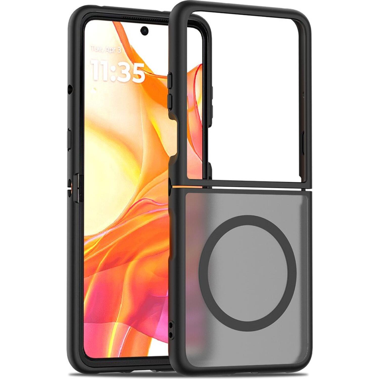 Θήκη Motorola Razr 50 Ultra / Razr 70 Plus Techsuit PureFrost Σκληρή Ημιδιάφανη με MagSafe Frosted Black