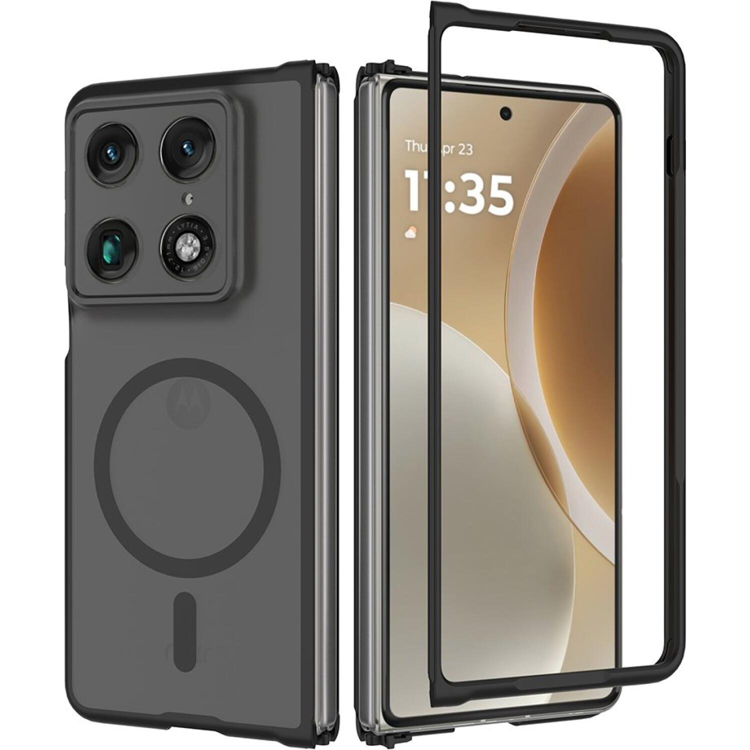 Θήκη Motorola Razr Fold Techsuit PureFrost Σκληρή Ημιδιάφανη με MagSafe Frosted Black