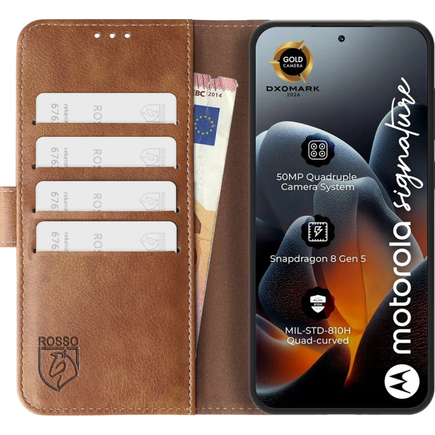 Θήκη Motorola Signature Rosso Element PU Πορτοφόλι Brown