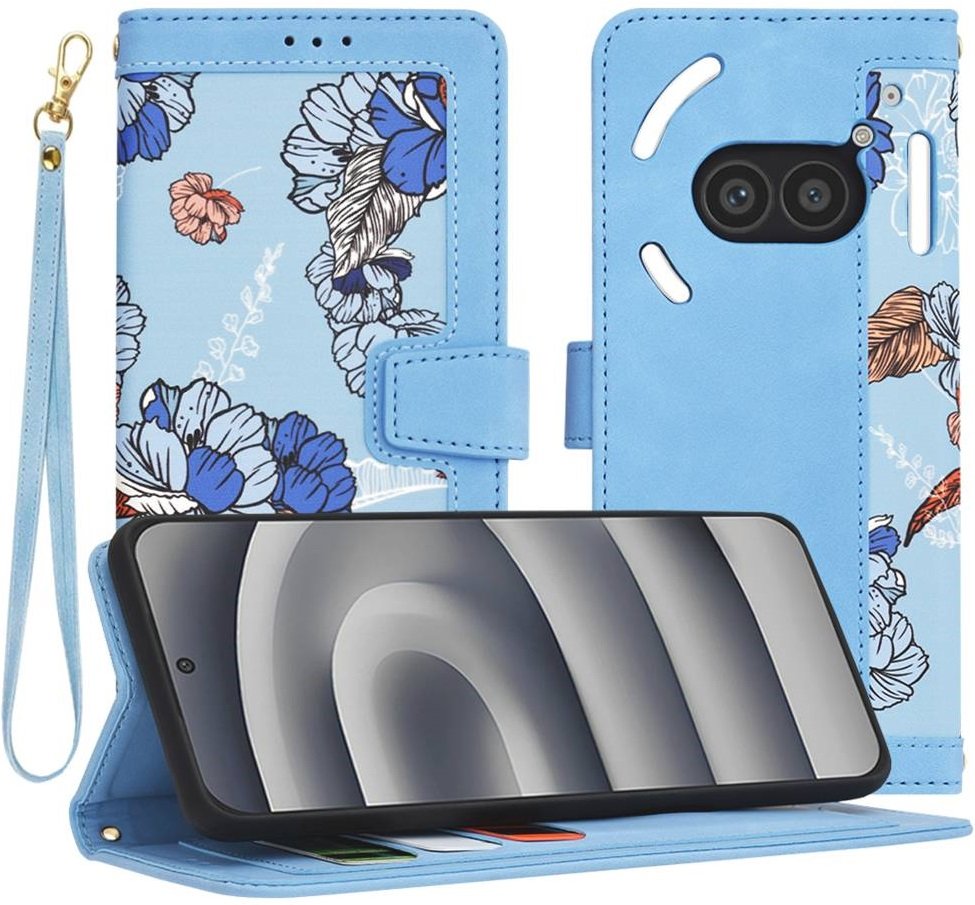 Θήκη Nothing Phone 2a / 2a Plus Techsuit FlipCraft Πορτοφόλι από Οικολογικό Δέρμα με Αποσπώμενο Λουράκι Χειρός Vibrant Blue