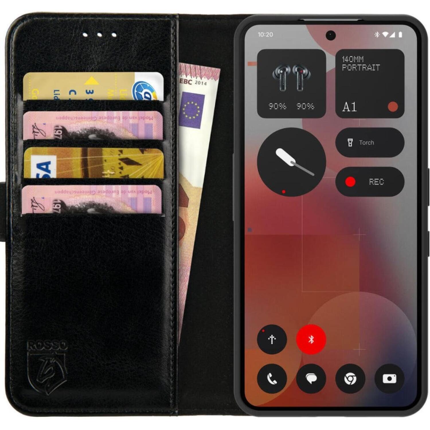 Θήκη Nothing Phone 3a Pro Rosso Element PU Πορτοφόλι Black