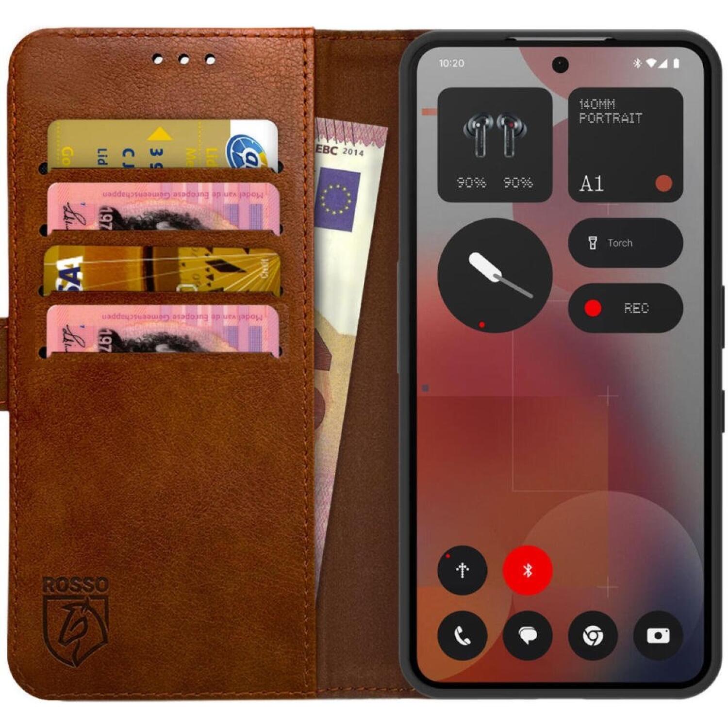 Θήκη Nothing Phone 3a Pro Rosso Element PU Πορτοφόλι Brown