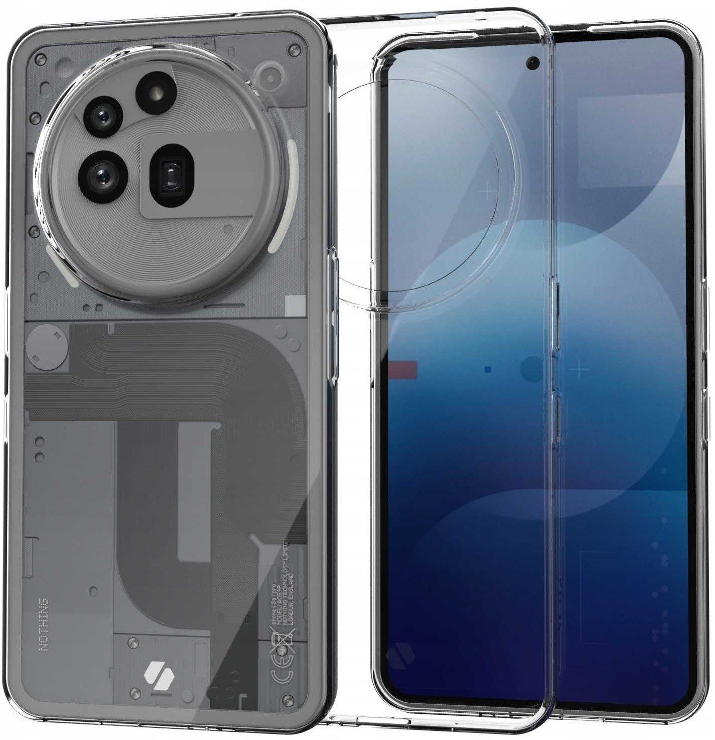 Θήκη Nothing Phone 3a Pro Spacecase Clear Case Σκληρή Διάφανη 1mm Transparent