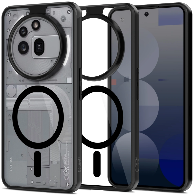 Θήκη Nothing Phone 3a Pro Tech-Protect MagMat Σκληρή Διάφανη με MagSafe Black / Clear