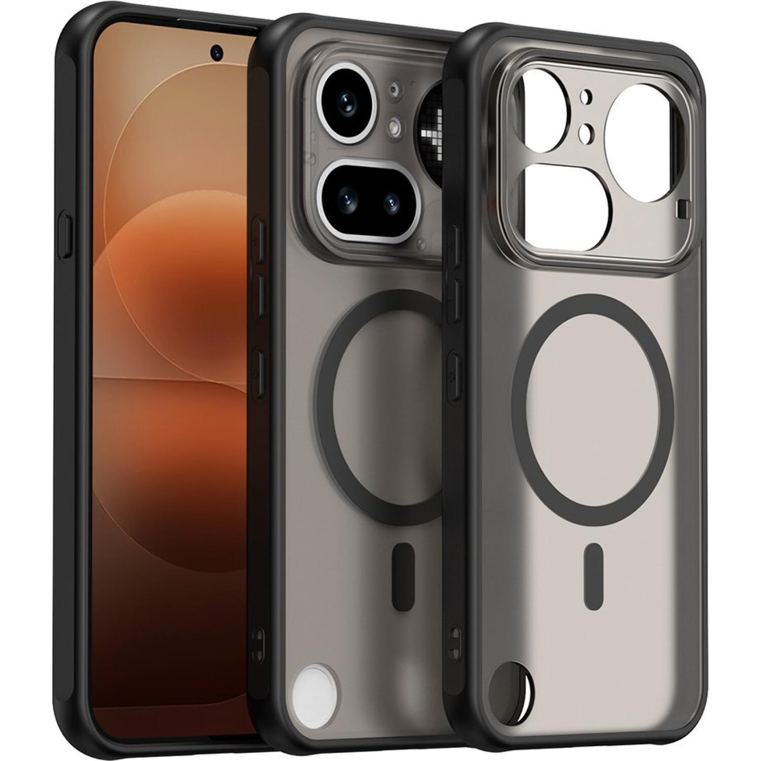 Θήκη Nothing Phone 4a Pro Techsuit HaloFrost II MagSafe Σκληρή Ημιδιάφανη με MagSafe Black