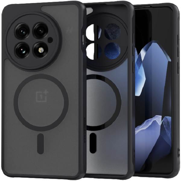 Θήκη OnePlus 13 Spacecase Hybrid MagSafe Σκληρή Ημιδιάφανη με MagSafe Black