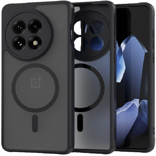 Θήκη OnePlus 13R Spacecase Hybrid MagSafe Σκληρή Ημιδιάφανη με MagSafe Black