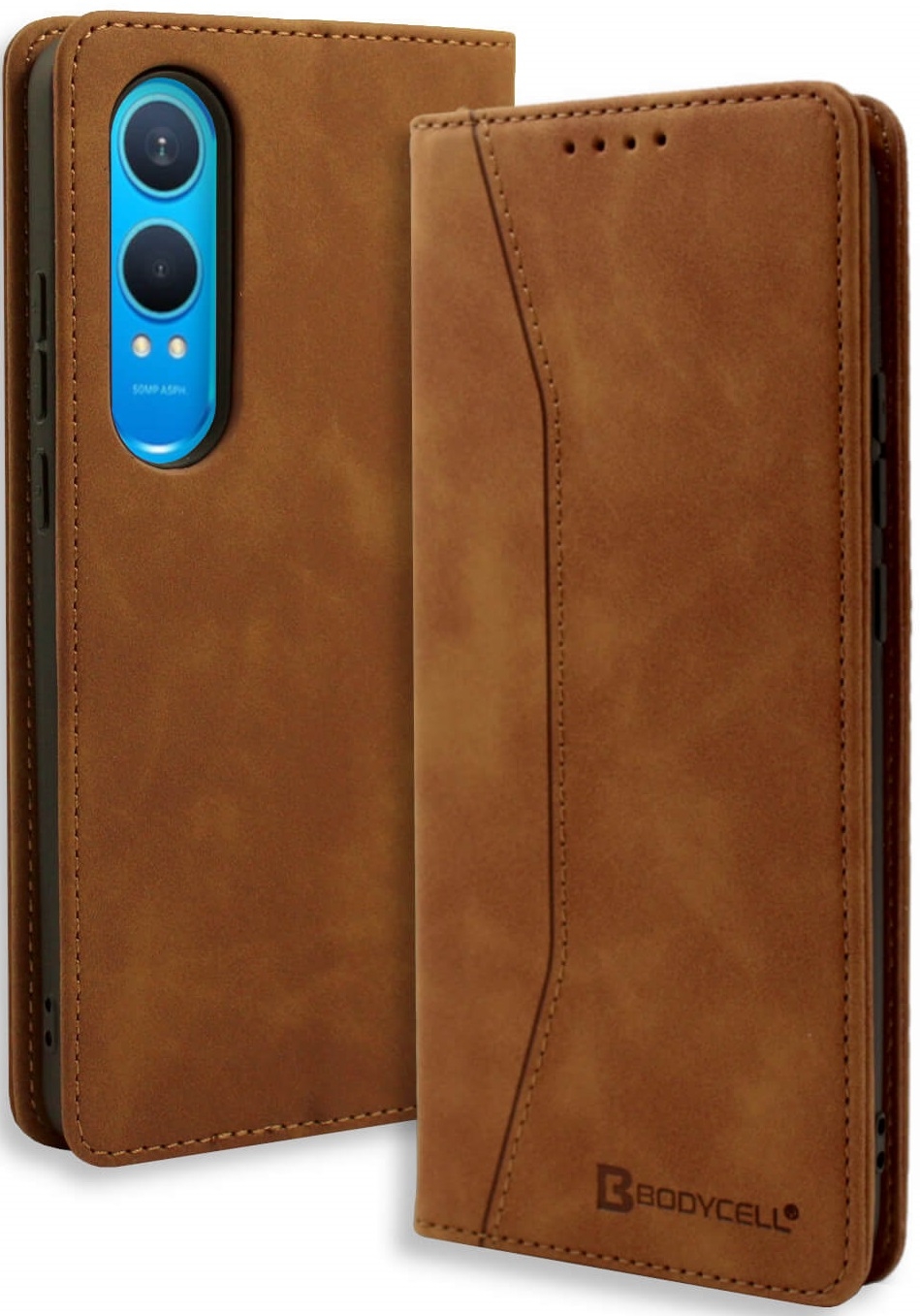 Θήκη OnePlus Nord CE4 Lite - Bodycell Book Case Πορτοφόλι - Brown 