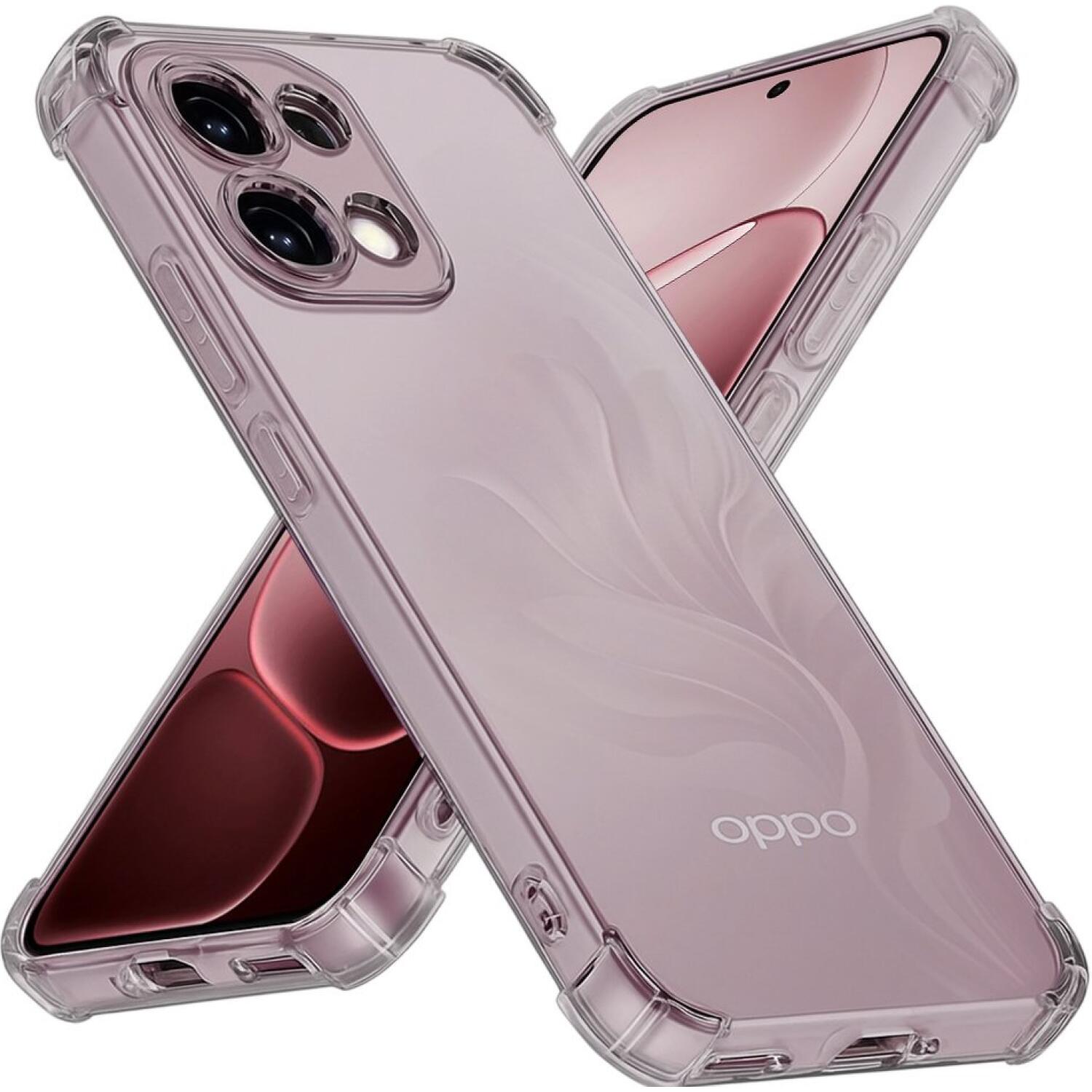 Θήκη Oppo A6 Pro Techsuit Shockproof Clear Silicone Σιλικόνης Smoke Black 