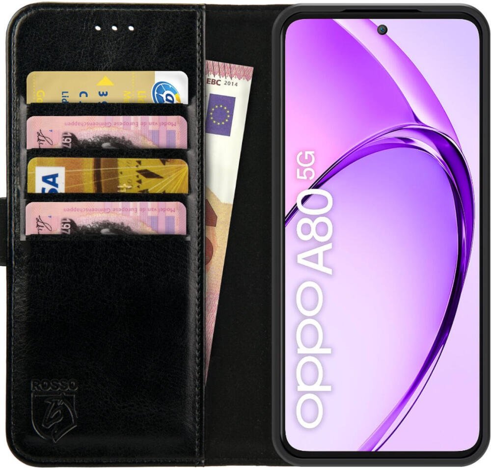Θήκη Oppo A80 Rosso Element PU Πορτοφόλι Black