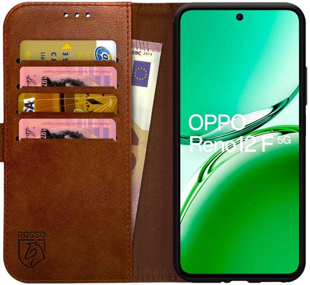 Θήκη Oppo Reno12 F 5G Rosso Element PU Πορτοφόλι Brown