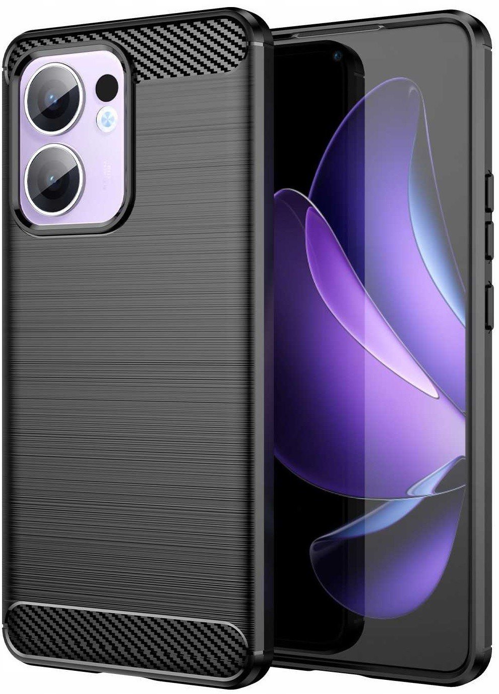 Θήκη Oppo Reno13 F 5G / FS 5G Spacecase Carbon Σιλικόνης Black