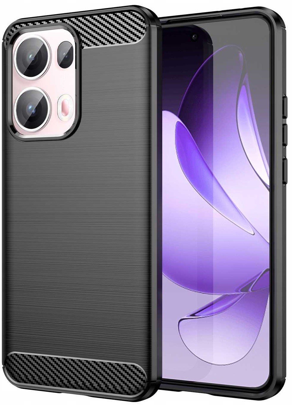 Θήκη Oppo Reno13 Pro Spacecase Carbon Σιλικόνης Black