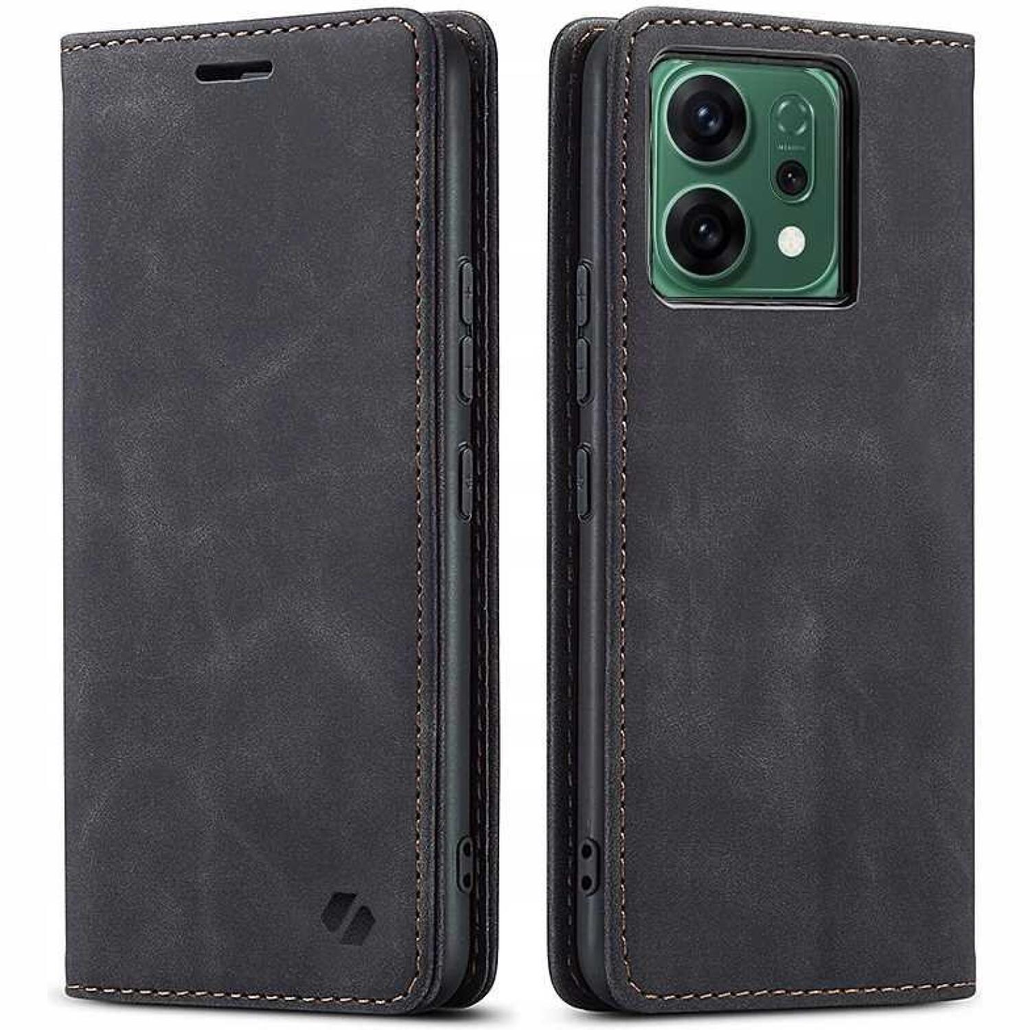 Θήκη Oppo Reno14 Spacecase Wallet Πορτοφόλι Black