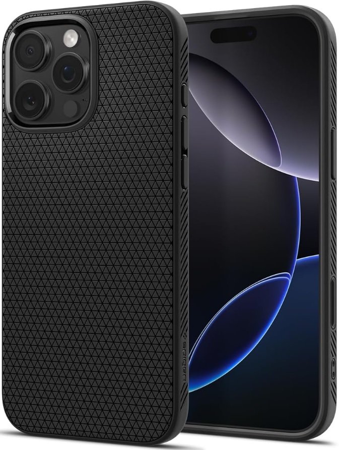 Θήκη iPhone 16 Pro Max Spigen Liquid Air T MagFit Σιλικόνης με Κάλυμμα για Camera Control & MagSafe Matte Black