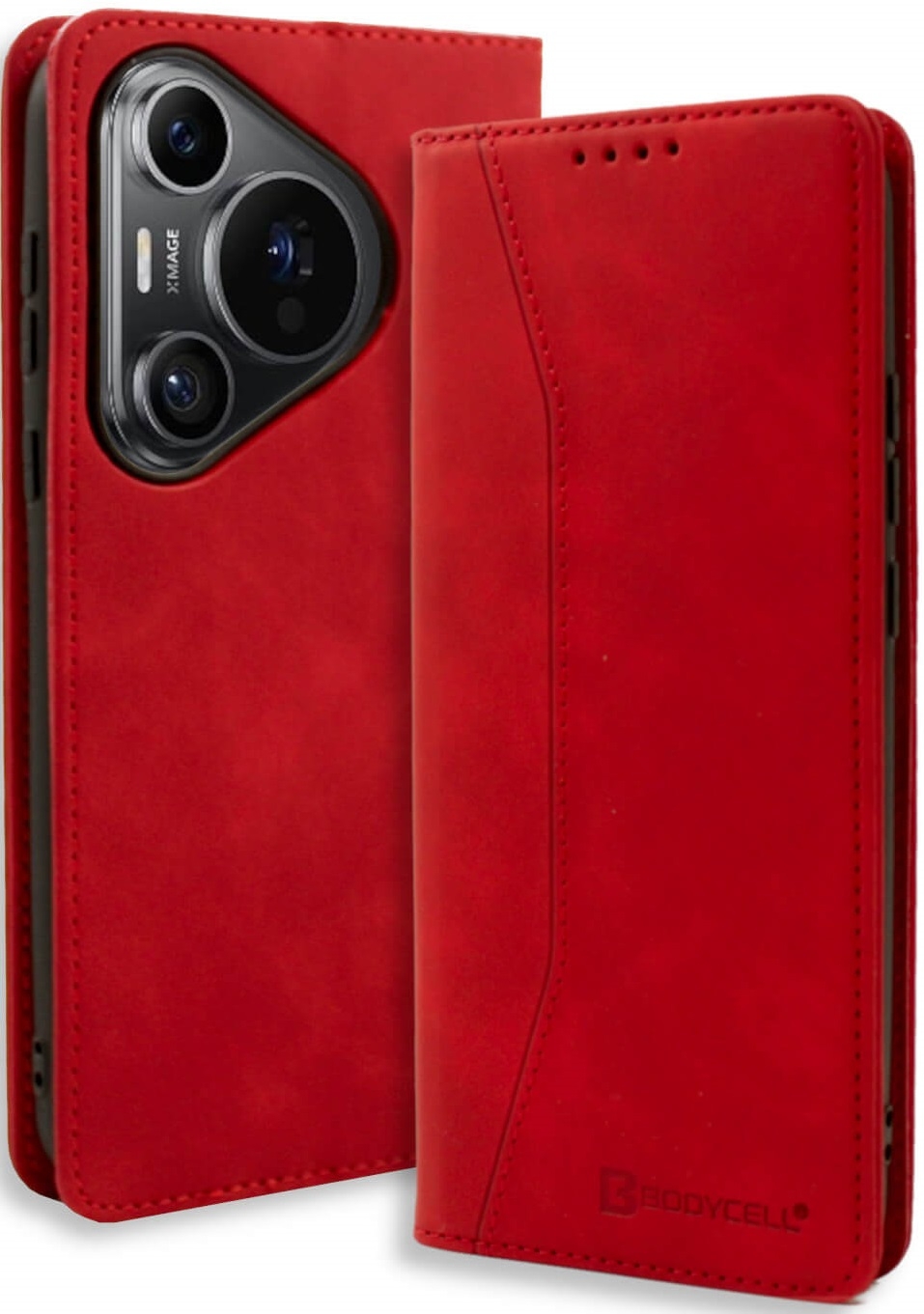 Θήκη Πορτοφόλι - Huawei Pura 70 - Bodycell Book Case - Red (5206015013430)