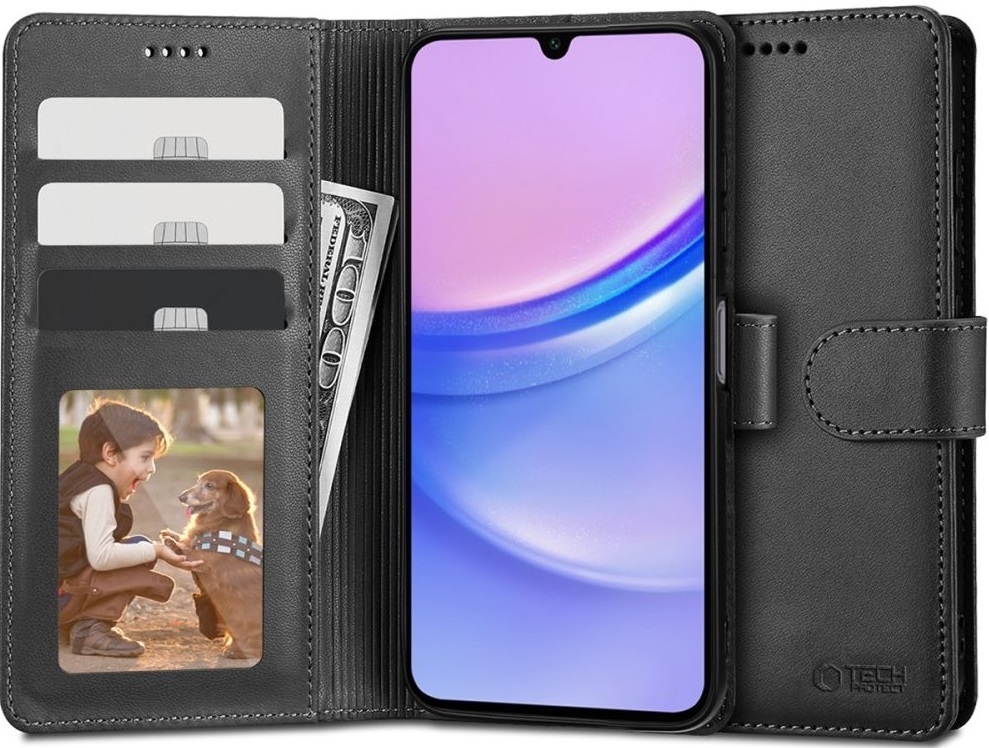 Θήκη Πορτοφόλι Samsung Galaxy A15 - Tech-Protect Wallet - Black
