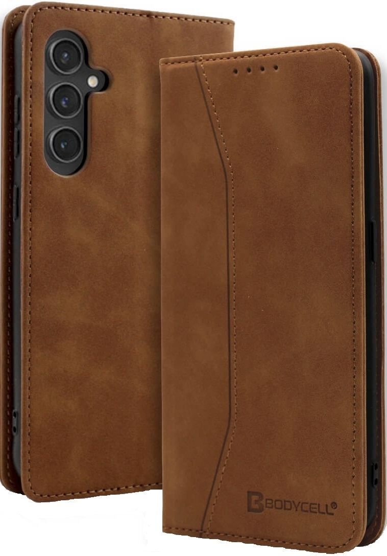 Θήκη Πορτοφόλι - Samsung Galaxy A35 - Bodycell Book Case - Brown (5206015072130)
