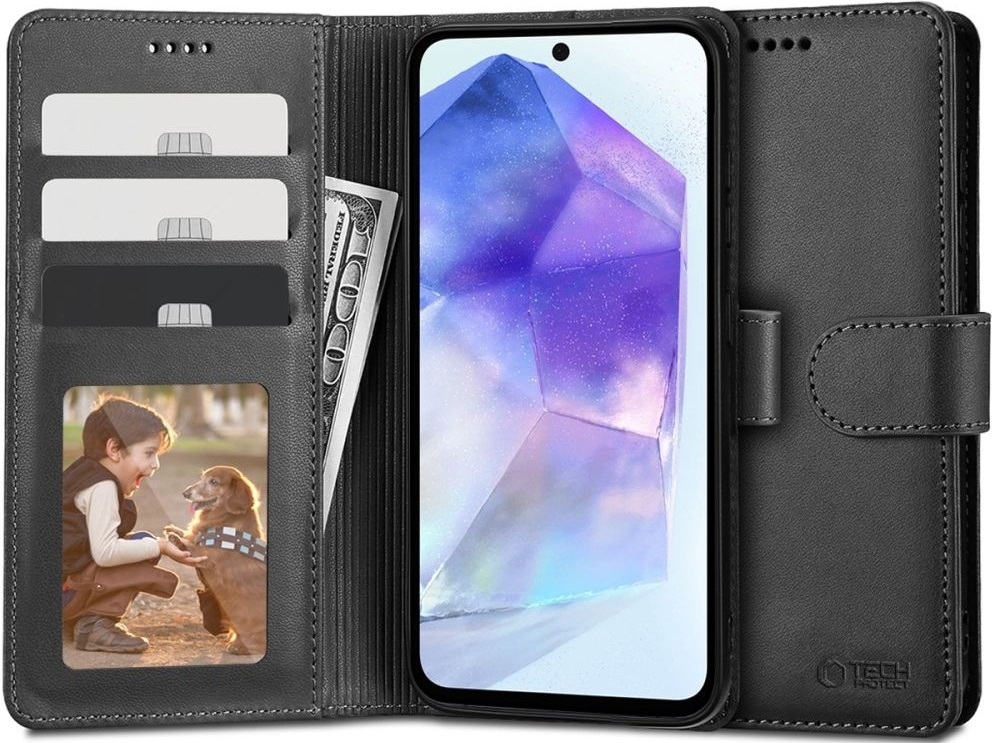 Θήκη Πορτοφόλι Samsung Galaxy A55 - Tech-Protect Wallet - Black
