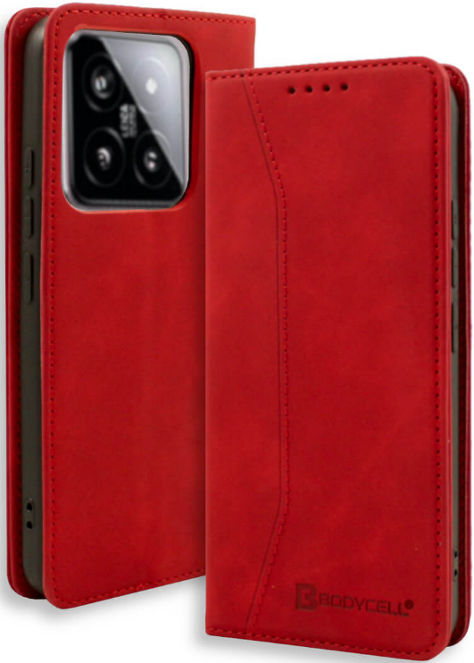 Θήκη Πορτοφόλι - Xiaomi 14 Pro - Bodycell Book Case - Red (5206015073359)