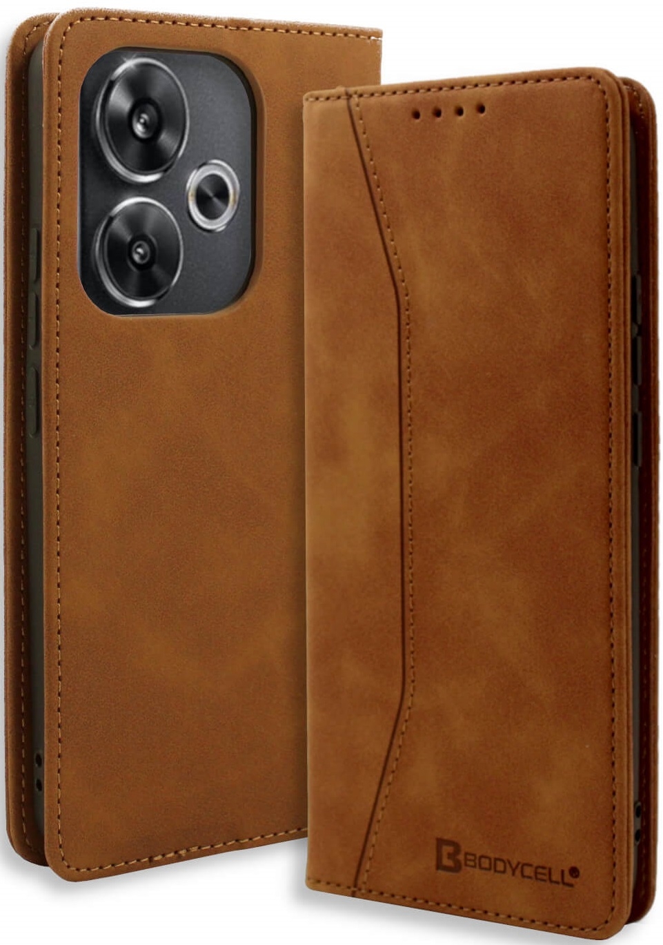 Θήκη Πορτοφόλι - Xiaomi Poco F6 - Bodycell Book Case - Brown
