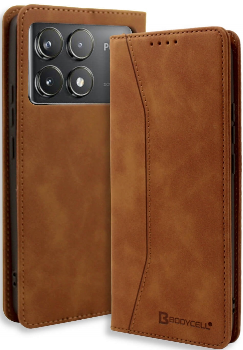 Θήκη Πορτοφόλι - Xiaomi Poco X6 Pro - Bodycell Book Case - Brown