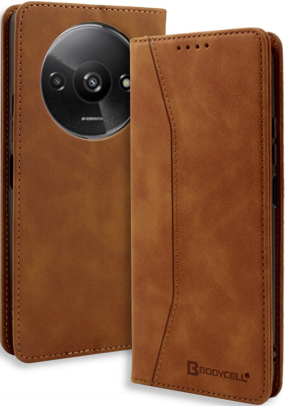 Θήκη Πορτοφόλι - Xiaomi Redmi A3 - Bodycell Book Case - Brown