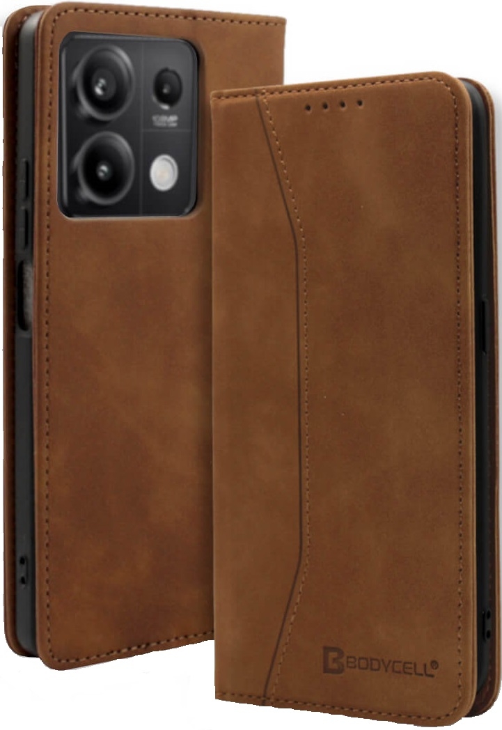 Θήκη Πορτοφόλι - Xiaomi Redmi Note 13 5G - Bodycell Book Case - Brown