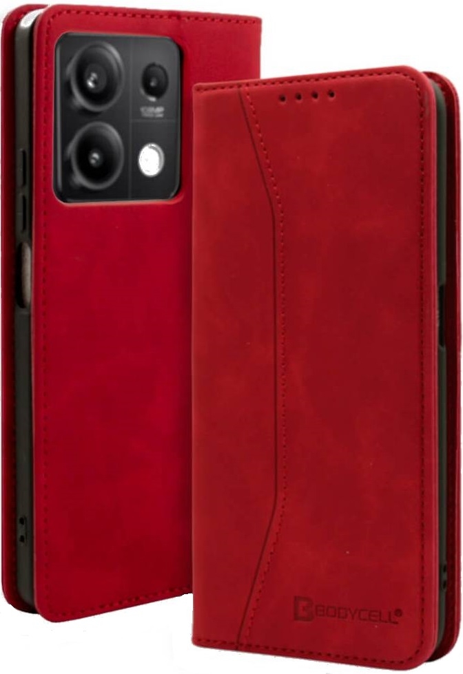 Θήκη Πορτοφόλι - Xiaomi Redmi Note 13 5G - Bodycell Book Case - Red