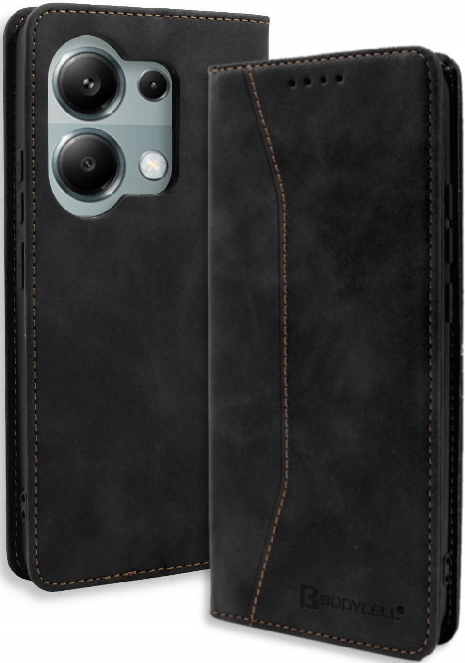 Θήκη Πορτοφόλι - Xiaomi Redmi Note 13 Pro 4G / Poco M6 Pro 4G - Bodycell Book Case - Black