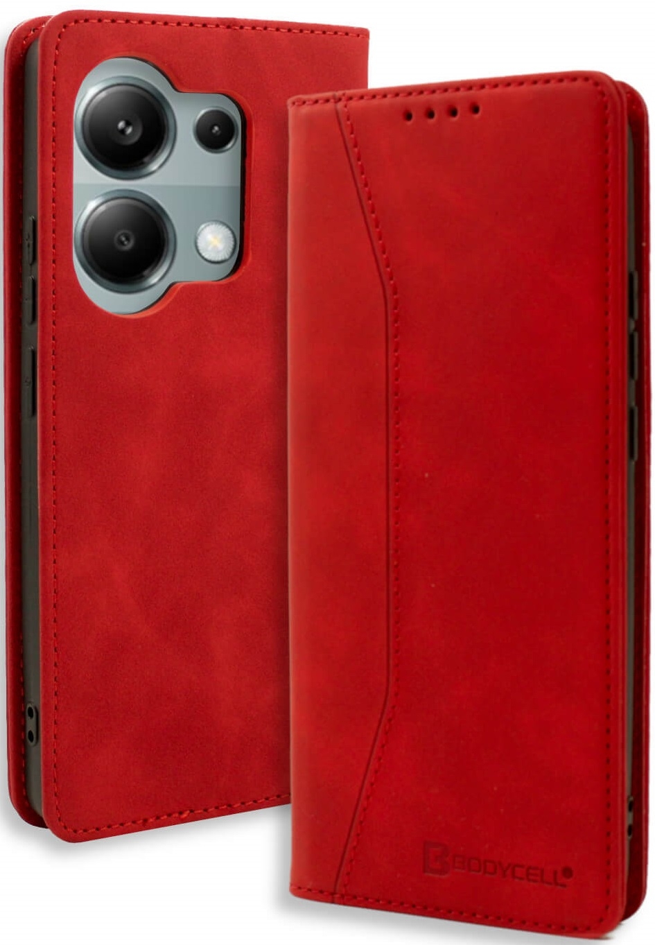 Θήκη Πορτοφόλι - Xiaomi Redmi Note 13 Pro 4G / Poco M6 Pro 4G - Bodycell Book Case - Red