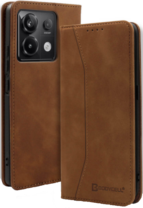Θήκη Πορτοφόλι - Xiaomi Redmi Note 13 Pro 5G / Poco X6 - Bodycell Book Case - Brown