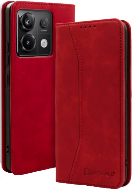 Θήκη Πορτοφόλι - Xiaomi Redmi Note 13 Pro 5G / Poco X6 - Bodycell Book Case - Red