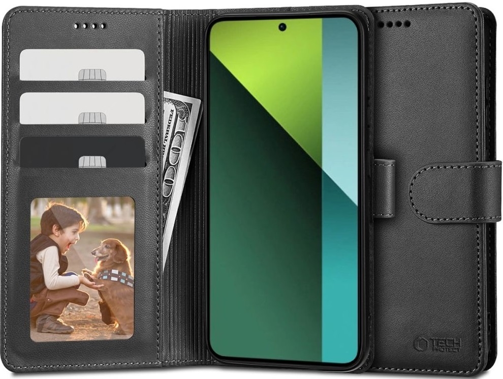 Θήκη Πορτοφόλι Xiaomi Redmi Note 13 Pro 5G / Poco X6 - Tech-Protect Wallet - Black