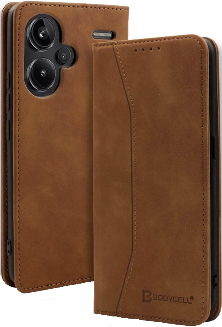 Θήκη Πορτοφόλι - Xiaomi Redmi Note 13 Pro Plus - Bodycell Book Case - Brown