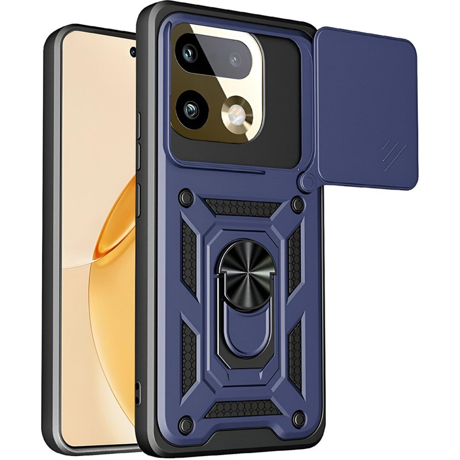 Θήκη Realme 16 Pro Plus Techsuit CamShield Ανθεκτική με Κάλυμμα για την Κάμερα & Μεταλλικό Ring Holder Blue