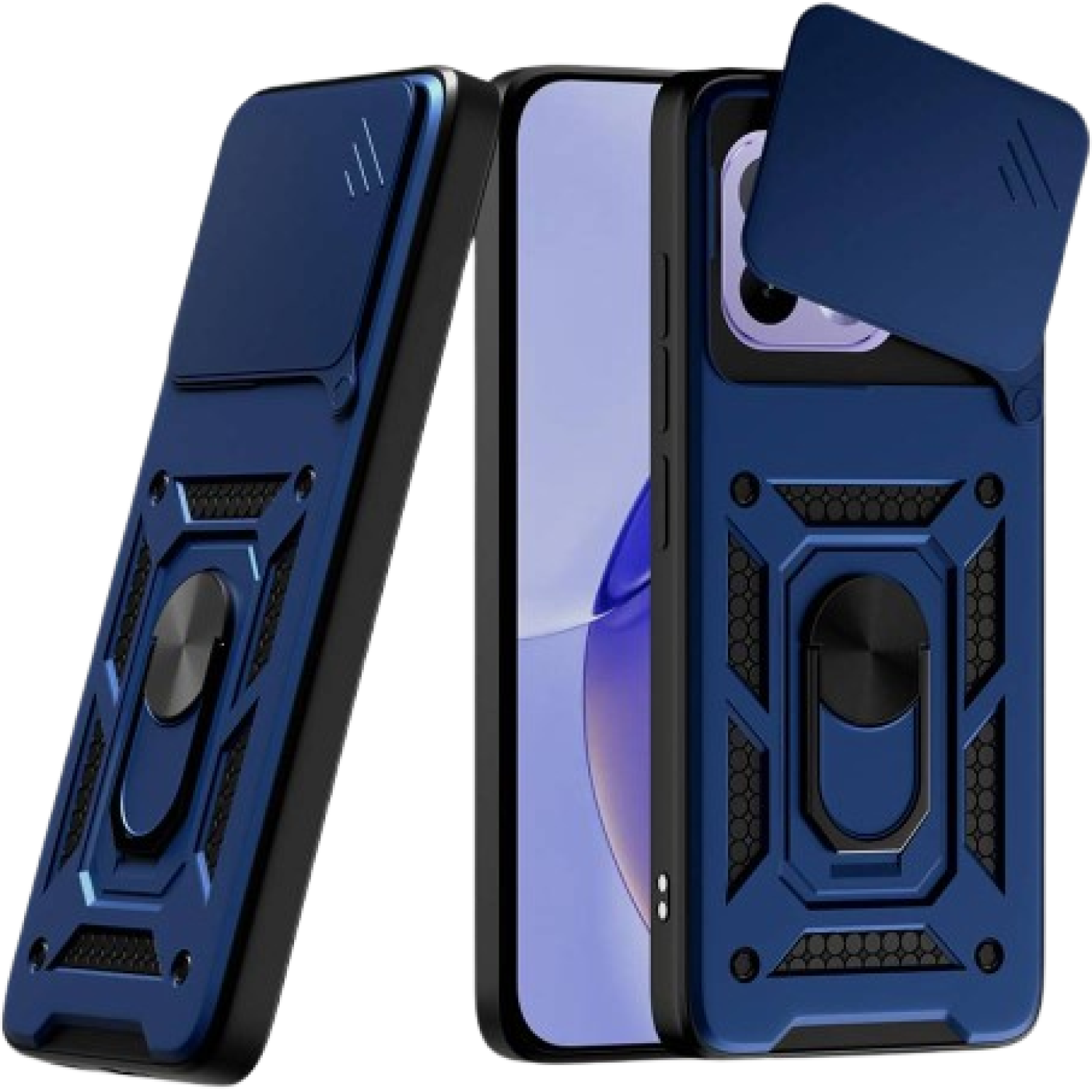 Θήκη Realme 16 Pro Techsuit CamShield Ανθεκτική με Κάλυμμα για την Κάμερα & Μεταλλικό Ring Holder Blue