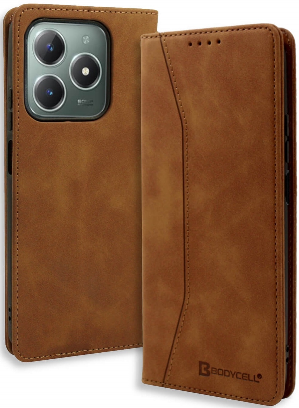 Θήκη Realme C61 / C63 4G - Bodycell Book Case Πορτοφόλι - Brown