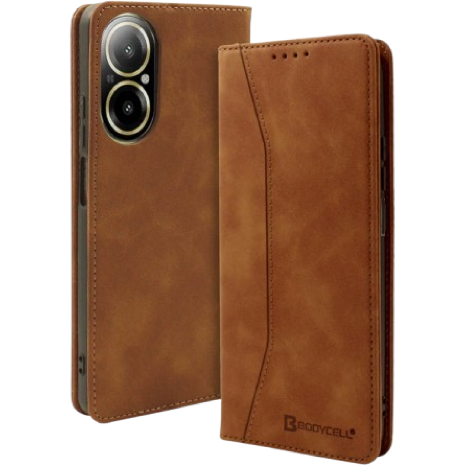 Θήκη Realme C67 4G Bodycell Book Case Πορτοφόλι Brown