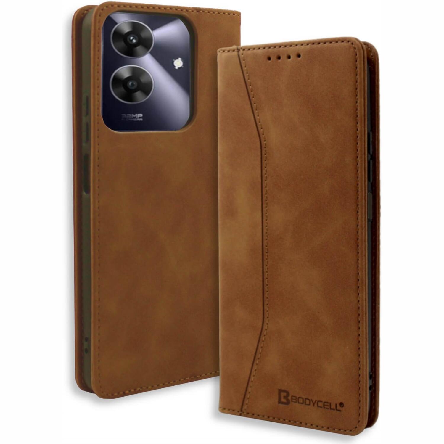 Θήκη Realme Note 60 Bodycell Book Case Πορτοφόλι Brown 