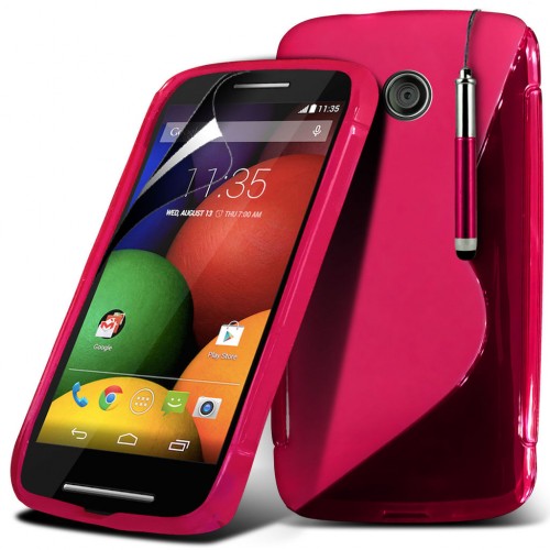 Θήκη S-Line Σιλικόνης Motorola Moto E - Ροζ 