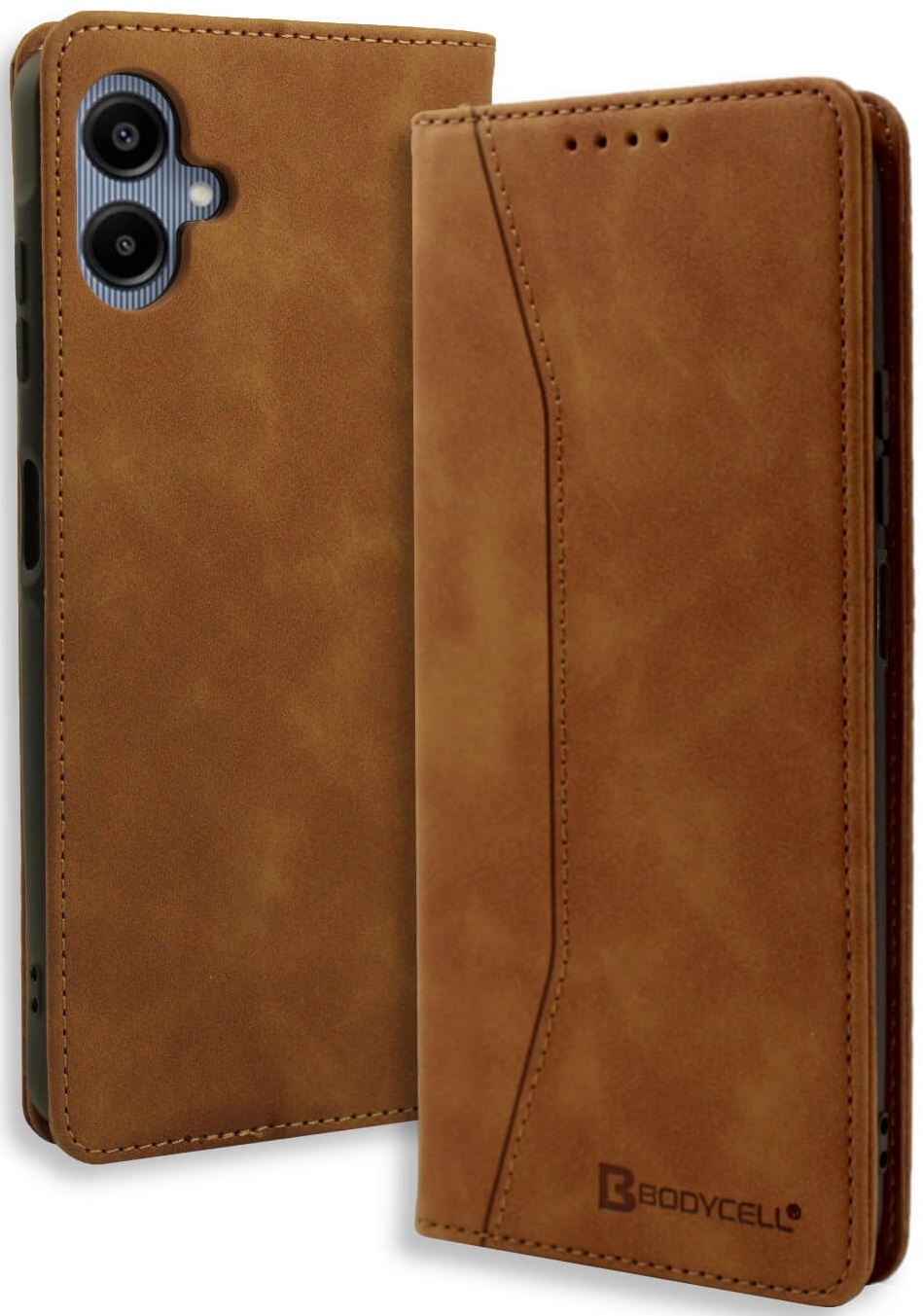 Θήκη Samsung Galaxy A06 - Bodycell Book Case Πορτοφόλι - Brown 
