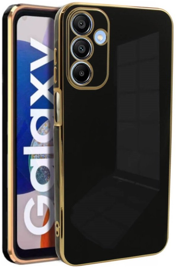 Θήκη Samsung Galaxy A15 Bodycell Gold Plated Σιλικόνης Black