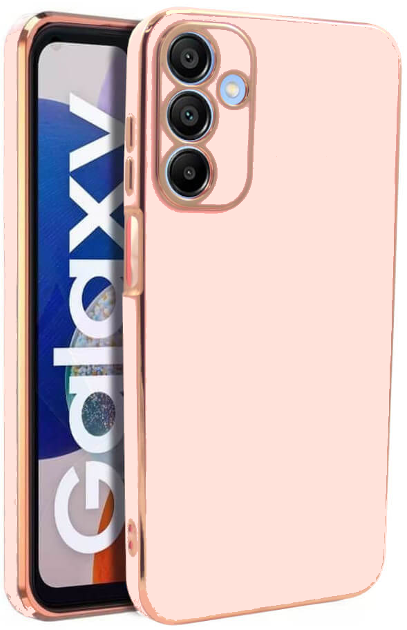 Θήκη Samsung Galaxy A15 Bodycell Gold Plated Σιλικόνης Pink
