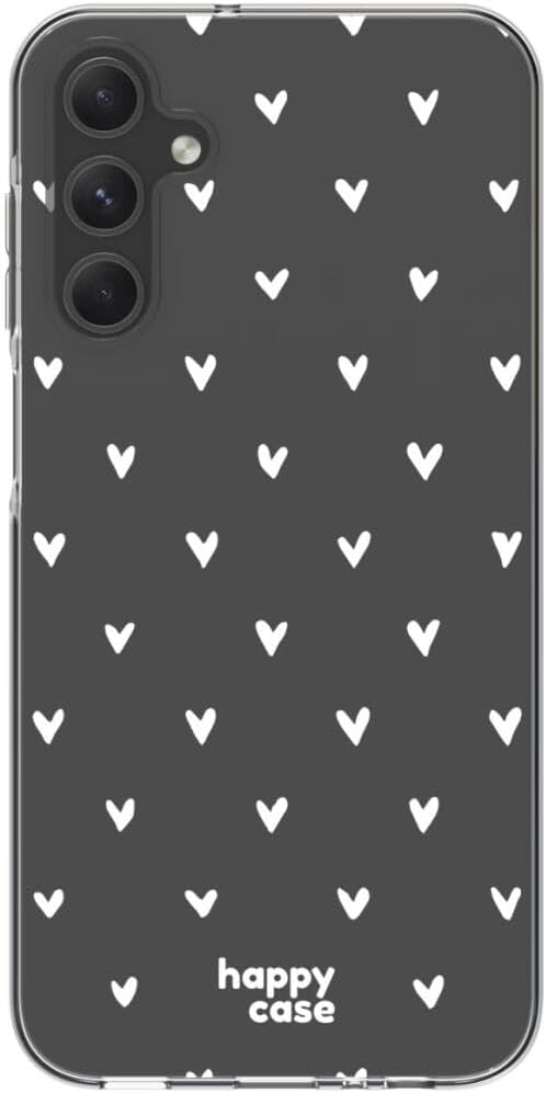 Θήκη Samsung Galaxy A15 - HappyCase Διάφανη Σιλικόνης - Hearts Print