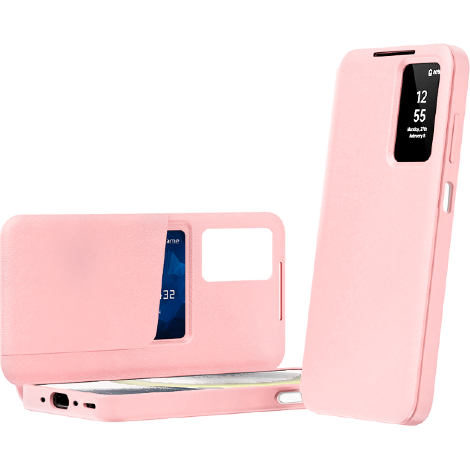 Θήκη Samsung Galaxy A17 / A26 Techsuit SmartView Series Flip με Ενεργό Πορτάκι Pink