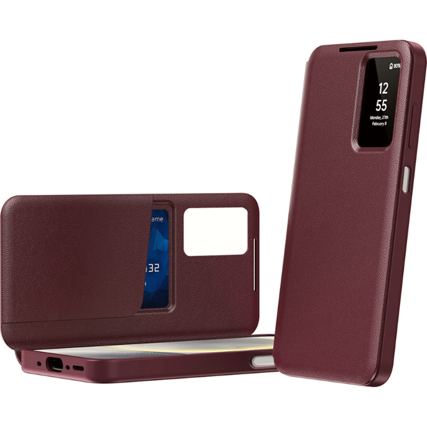 Θήκη Samsung Galaxy A17 / A26 Techsuit SmartView Series Flip με Ενεργό Πορτάκι Red