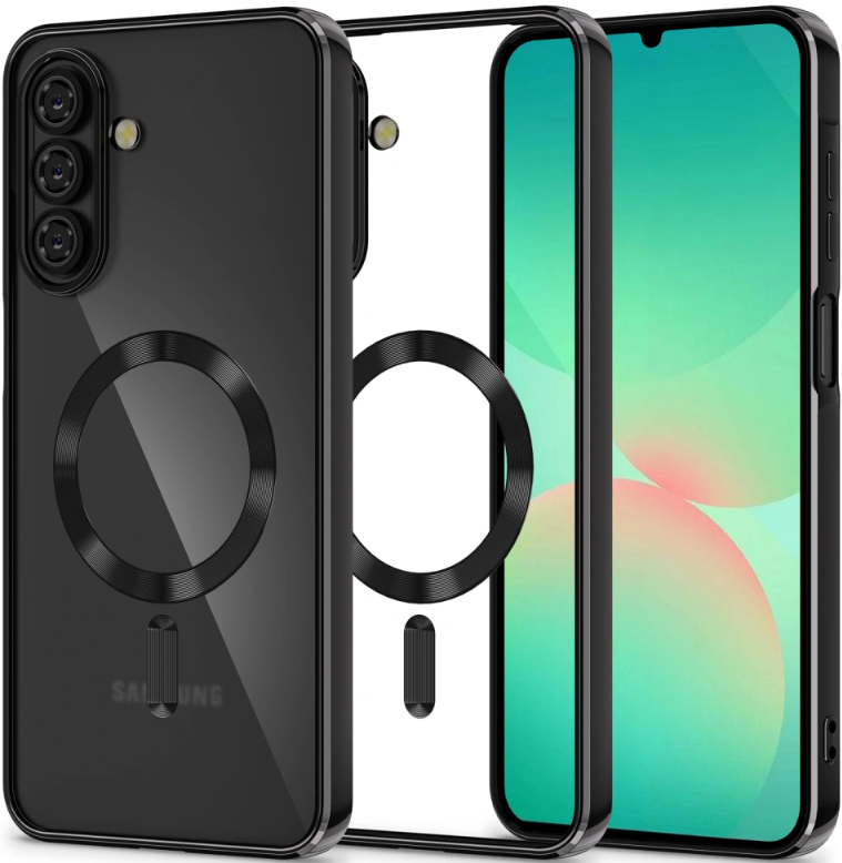 Θήκη Samsung Galaxy A26 Tech-Protect MagFlex Διάφανη Σιλικόνης με MagSafe Shiny Black