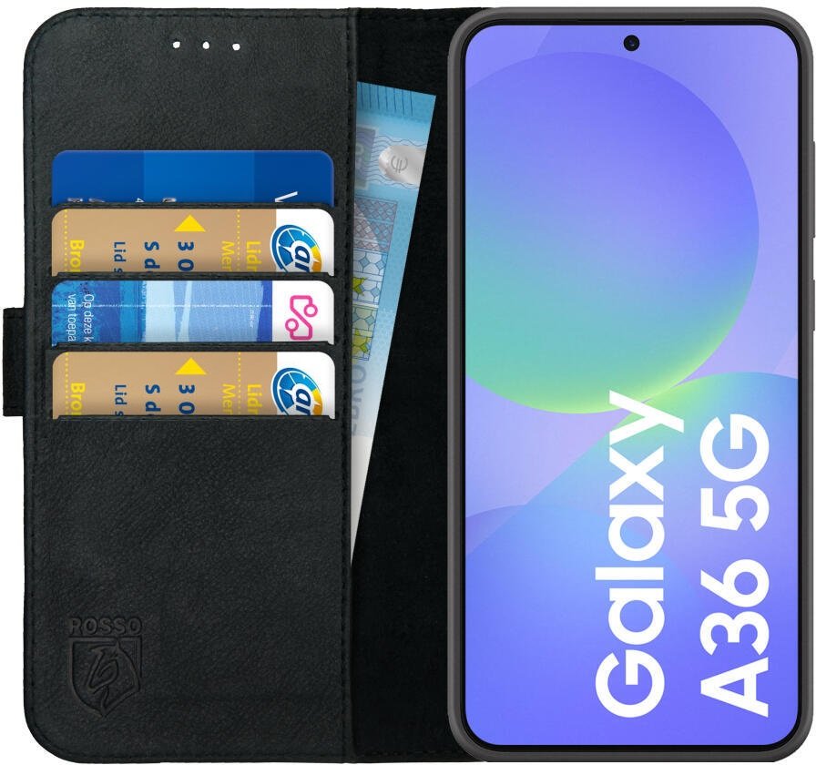 Θήκη Samsung Galaxy A36 Rosso Deluxe Δερμάτινο Πορτοφόλι Black